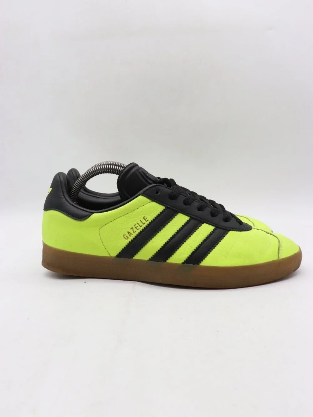 Mi Adidas Gazelle Neon Green Black Men's 9.5 Athletic Sneakers Lace Up BY2985